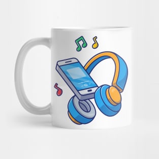 Listening music with headphone Mug